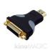 HDMI Plug-DVI(24+1) Jack Adapter